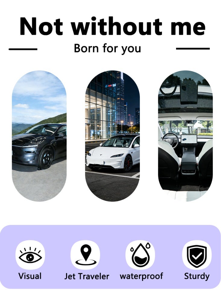 Tesla Suitable for 2025-2026 Tesla Model Y and Model 3 dashboard and center console film kit, featuring high-definition tempered film for protection, scratch-resistant and wear-resistant, with excellent clarity and transparency - Image 3